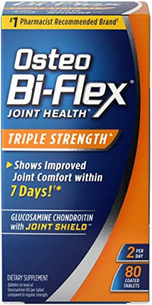 Osteo Bi-Flex Triple Strength, Glucosamine Chondroitin with Vitamin C Joint Health Supplement, Coated Tablets, 80 Count OSTEO BI-FLEX