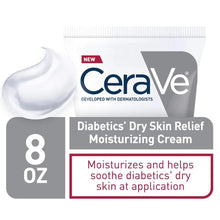 CeraVe Moisturizing Cream for Diabetics’ Dry Skin | Urea Cream with Bilberry for Face and Body | Fragrance Free & Paraben Free | 8 Ounce Vitamins Depots