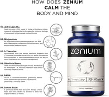 Zenium - Relieve Stress, Tension, Worry, Nervousness, & Irritability | Calm The Mind & Body - 60 Capsules zenium