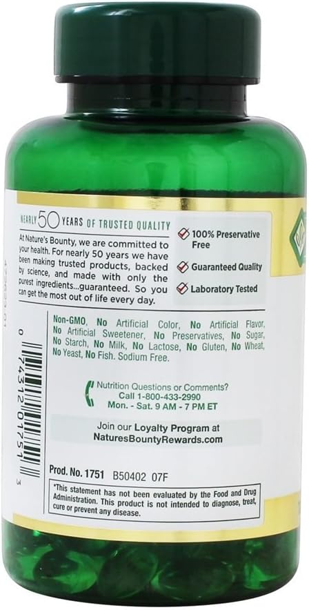 Nature's Bounty® Vitamin E Pure dl-Alpha 180mg (400 IU), 120 Softgels