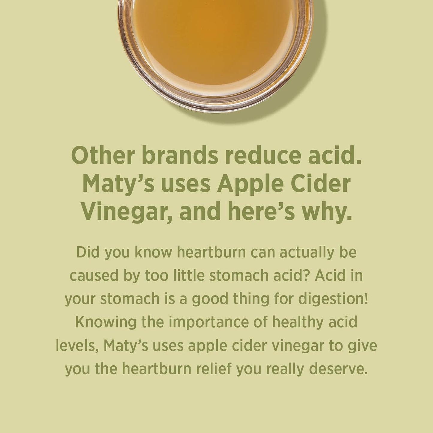 MATY'S Acid& Indigestion Relief Capsules Safe & Effective, All Natural Heartburn Antacid Alternative Made with Apple Cider Vinegar, Ginger & Turmeric  60 Count (30 Servings)