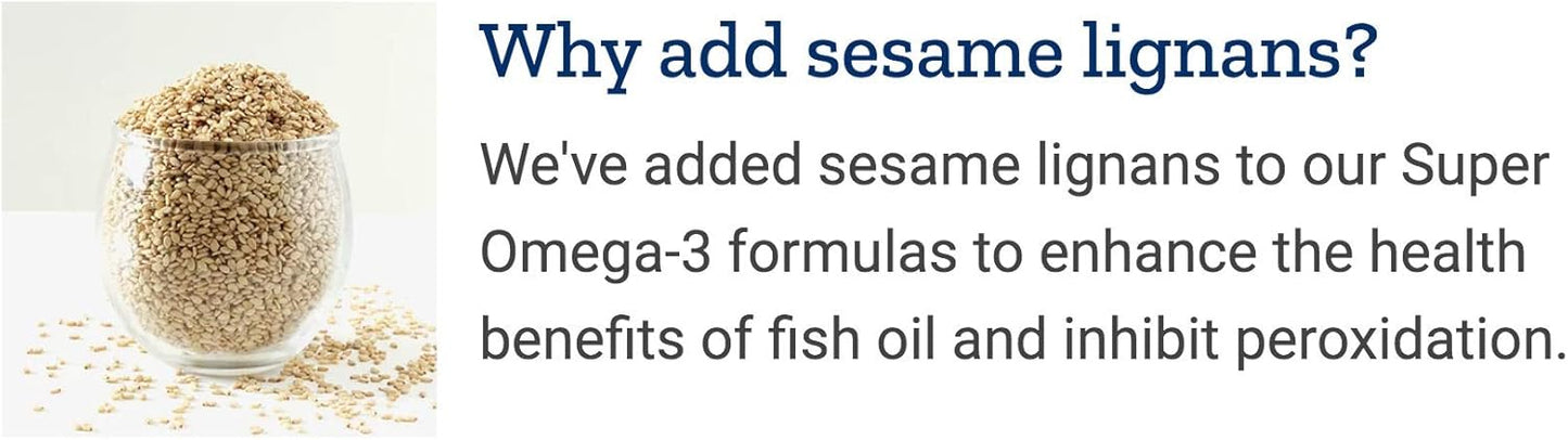 Life Extension Super Omega-3 360 Softgels, Easy to Swallow, EPA/DHA Omega3 Fish Oil, Sesame Lignans & Olive Extract