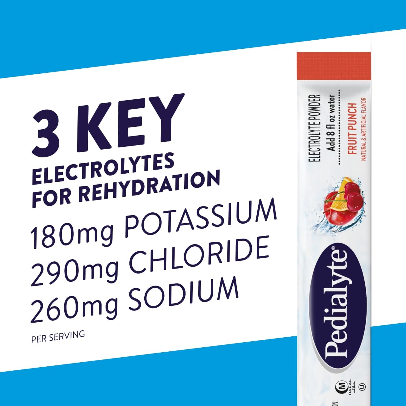 Pedialyte Electrolyte Powder Packets, Variety Pack, Hydration Drink, 24 Single-Serving Powder Packets