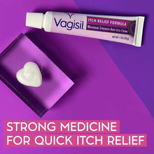 Vagisil Maximum Strength Feminine Anti-Itch Cream with Benzocaine for Women, Helps Relieve Yeast Infection Irritation, Gynecologist Tested, Fast-acting, Soothes and Cools Skin, 1 oz Vagisil