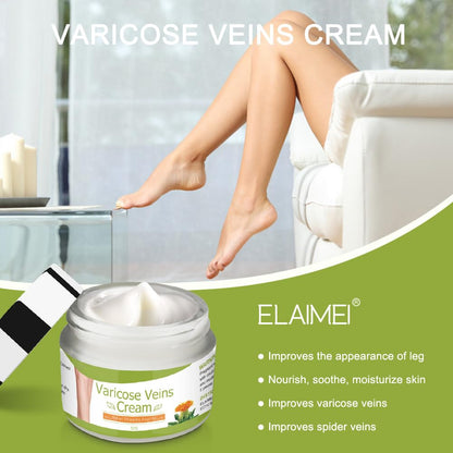 Varicose Veins Cream Eliminate Varicose Veins and Spider Veins, Improve Blood Circulation, Relieve Pain and Itching of Legs (1.76 OZ)