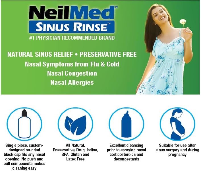 NeilMed Sinus Rinse All Natural Relief Premixed Refill Packets 100 Count