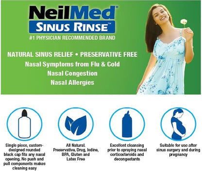 NeilMed Sinus Rinse All Natural Relief Premixed Refill Packets 100 Count