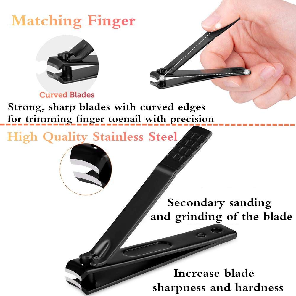 ACEOCE: Manicure Set Men, Manicure Set Professional 18 Pcs Mens Grooming Kits Aceoce Stainless Steel Nail Care Tools with Luxurious Travel Case Pedicure Kit Gifts