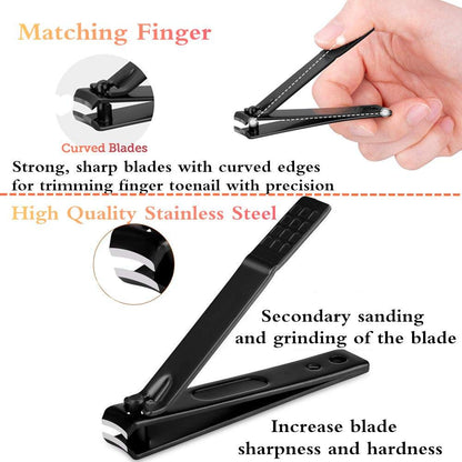 ACEOCE: Manicure Set Men, Manicure Set Professional 18 Pcs Mens Grooming Kits Aceoce Stainless Steel Nail Care Tools with Luxurious Travel Case Pedicure Kit Gifts
