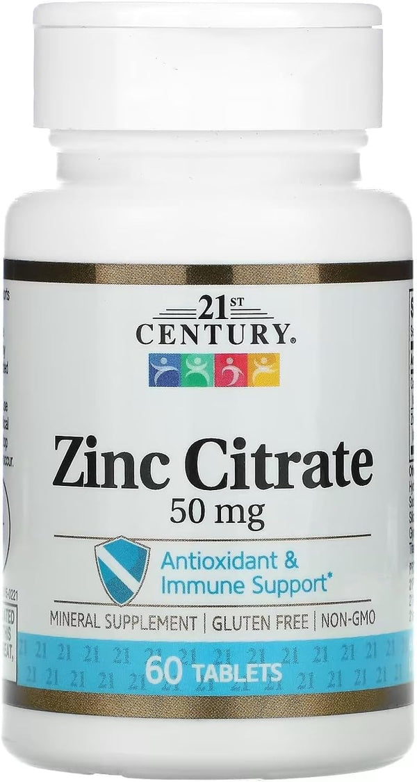 21st Century Zinc Citrate 50mg 60 Tablets 21st Century