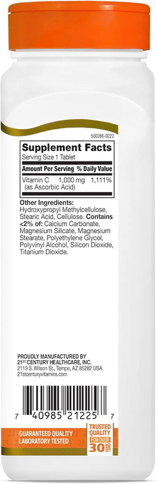 21st Century C 1000 mg Prolonged Release Tablets 110 Count 21st Century