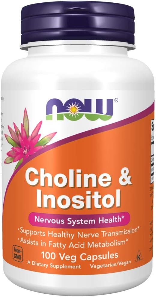 NOW Foods Choline & Inositol, 100 Veg Capsules