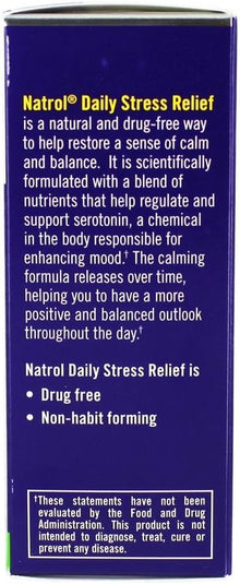 Natrol Daily Stress Relief 100 mg, Dietary Supplement, Mood + Stress, 30 Tablets, 30 Day Supply Natrol