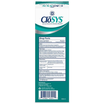 Closys Healthy Gums Mouthwash, Antiplaque and Antigingivitis for Gum Health, Non-Burning, Non-Irritating – 32 Fl Oz (Twin Pack)