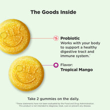 OLLY Probiotic Gummy, 1 Billion CFUs, Immune and Digestive Support, Chewable Probiotic Supplement, Mango, 80 Count OLLY