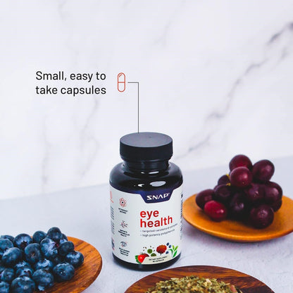 Snap Eye Health Supplements for Adults, Lutein and Zeaxanthin Supplements, Bilberry Extract, Lycopene Supplement, Support Eye Health, Natural Carotenoid