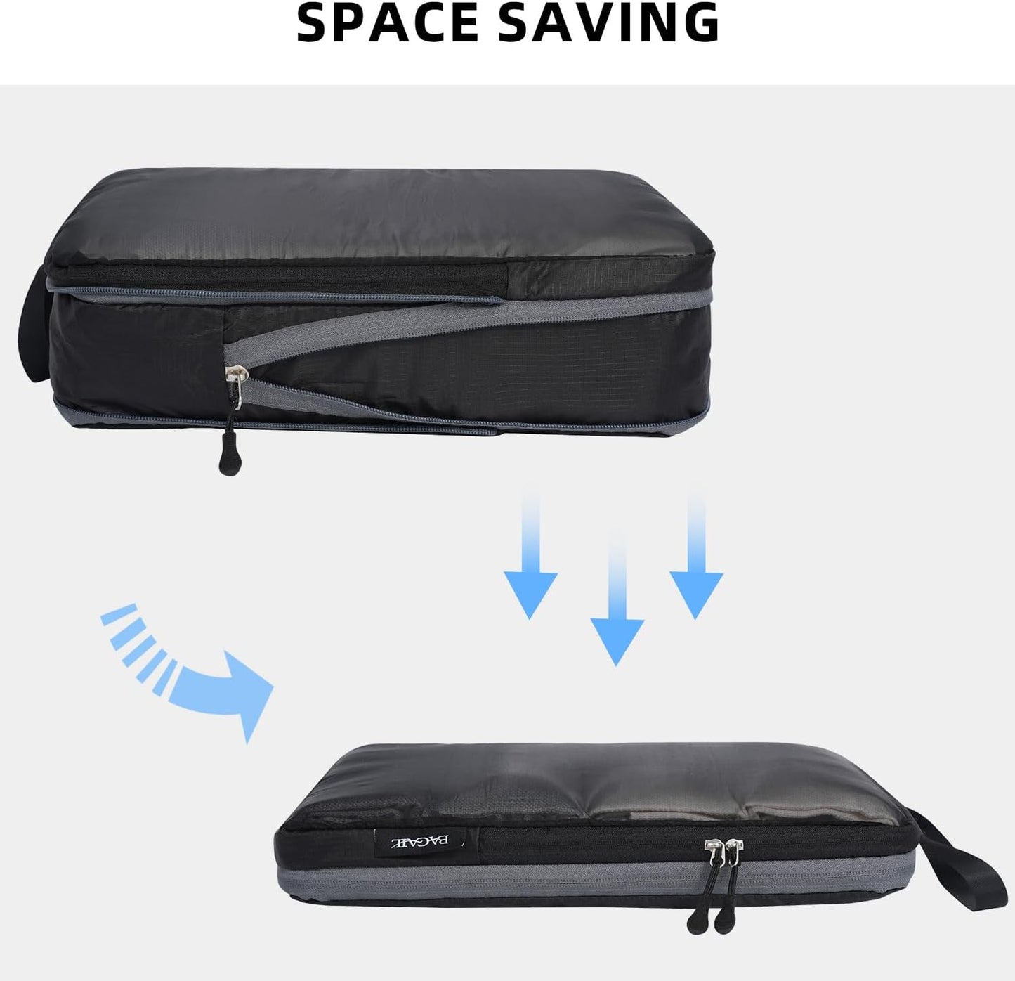 BAGAIL 4 Set/5 Set/6 Set Compression Packing Cubes Travel Accessories Expandable Packing Organizers