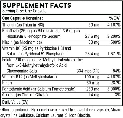 THORNE Stress B-Complex - Stress Management and Immune Function - 60 Capsules