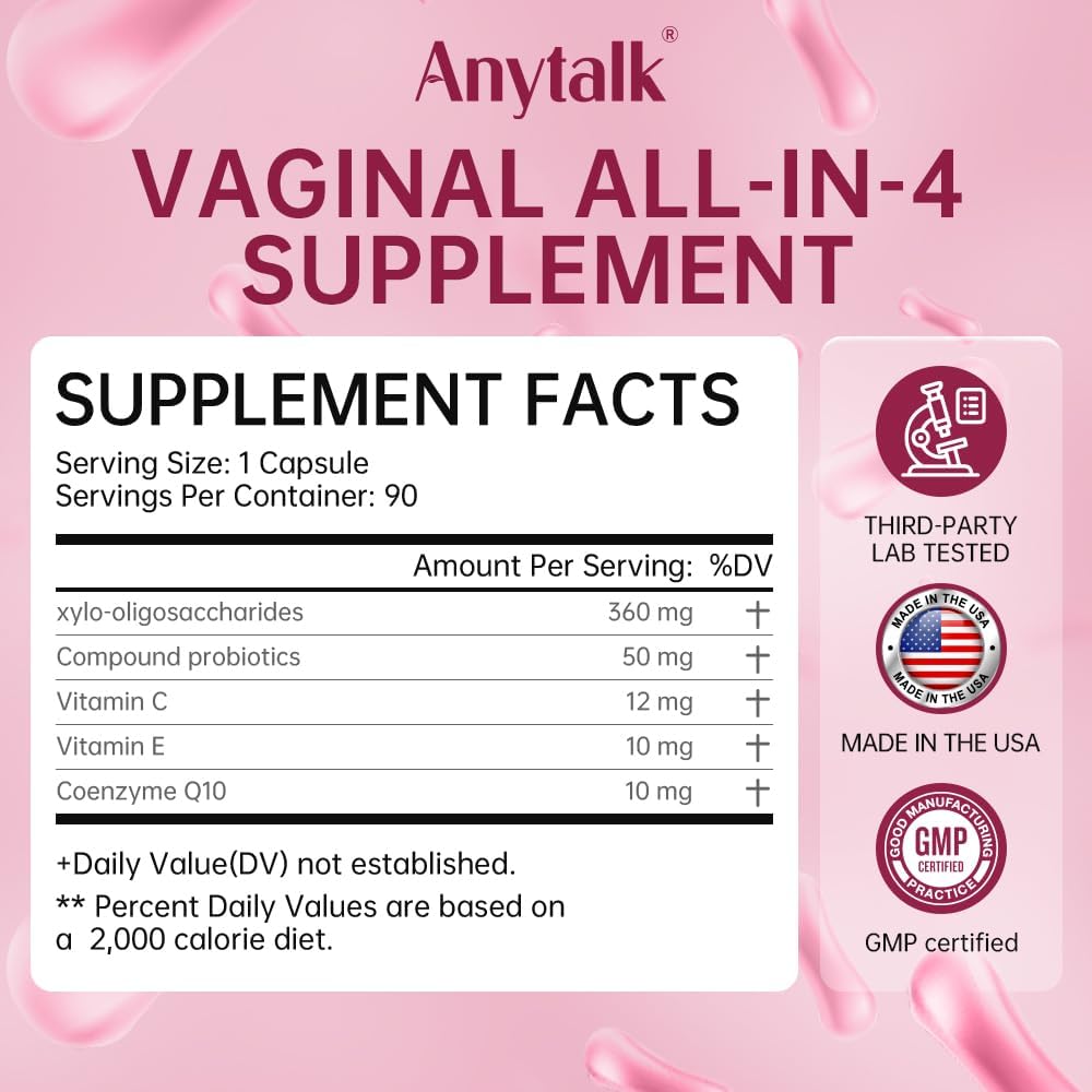 Anytalk Vaginal Probiotics for Women - 90 capsules