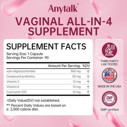 Anytalk Vaginal Probiotics for Women - 90 capsules
