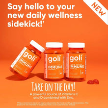 Goli Immune Gummy Vitamin - 60 Count - Elderberry, Vitamin C, D & Zinc, Vegan, Non-GMO, Gluten-Free & Gelatin-Free GOLI