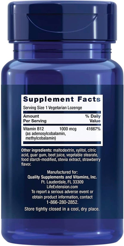 Life Extension, B12 Elite, 1,000 mcg, 60 Vegetarian Lozenges