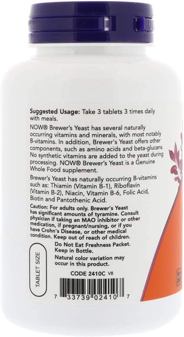 NOW Foods Brewer's Yeast 650 mg 200 Tablets