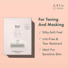 Rael Skin Care, Cotton Pads for Face - Facial Sponge Pads, Square Cotton Pads for Face Toner, Makeup Remover and Facial Cleansing, Lint Free, Soft and Thin, Rayon (200 Count) Rael