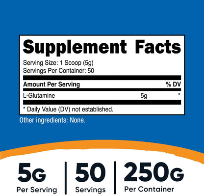 Nutricost L-Glutamine Powder 250 Grams