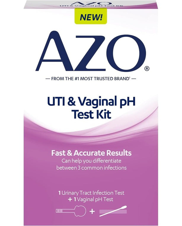 AZO Urinary Tract Infection (UTI) Test Strip + Vaginal pH Test Kit