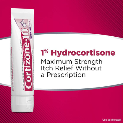 Cortizone 10 Maximum Strength Feminine Itch Cream, 1% Hydrocortisone, 1 oz