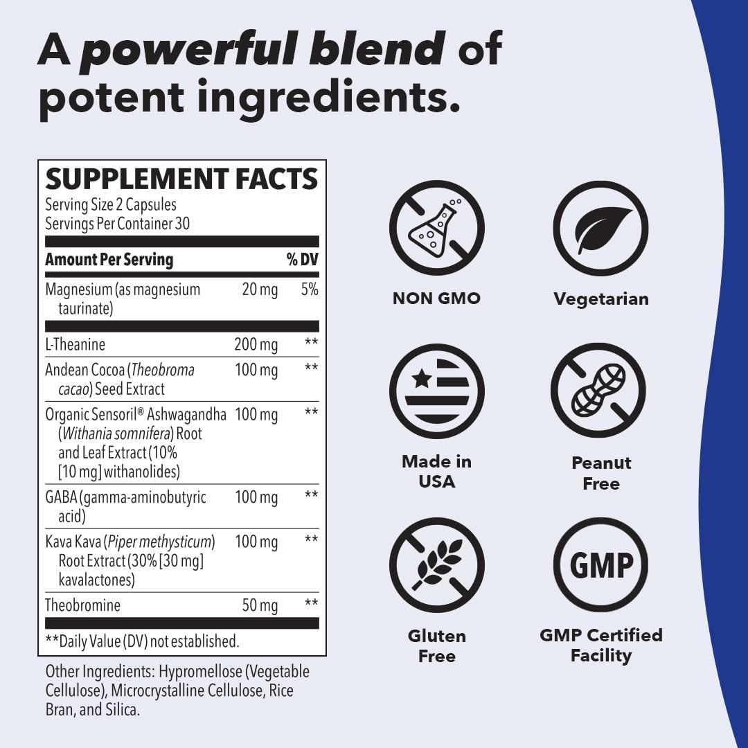 Life Seasons Anxie-T - Stress Relief Supplement - Supports Mood & Mental Focus - 60 Capsules