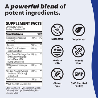 Life Seasons Anxie-T - Stress Relief Supplement - Supports Mood & Mental Focus - 60 Capsules