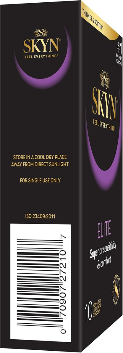 SKYN Elite, 10 Count, Ultra-Thin, Lubricated Latex-Free Condoms