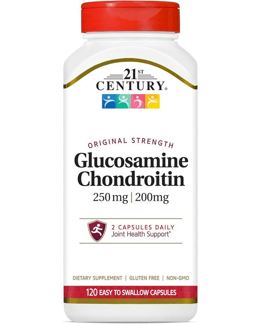 21st Century Glucosamine 250 mg and Chondroitin 200 mg Capsules, 120 Count