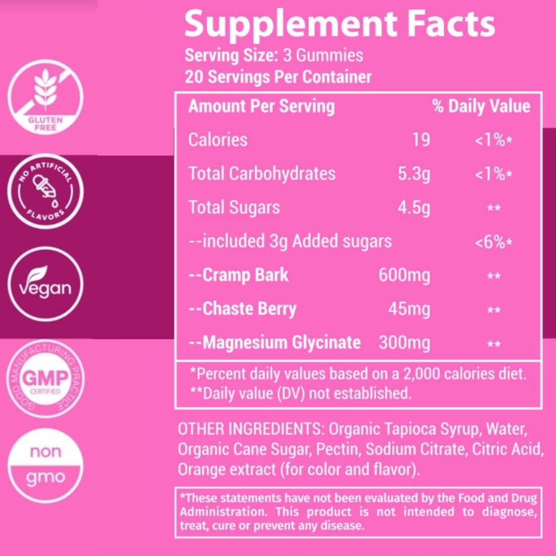 Menstrual Cramp Relief Period Relief Gummies Healthy Flow - 60 Count