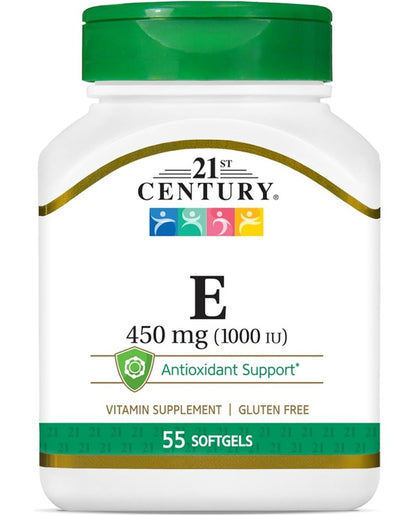 21st Century E 1000 I.U. (Dl-Alpha) Softgels, 55-Count