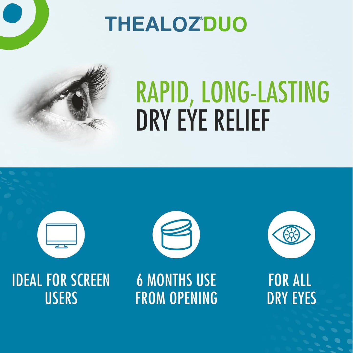3 Pack Thealoz Duo 10 x 3 (30ml) - Dry Eye Drops - Eye Artificial Tears - Treatment for Dry Eyes