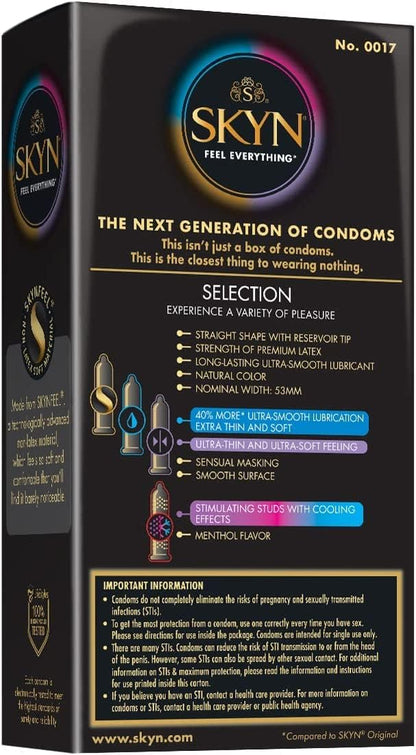 SKYN Selection Non-Latex Condoms - 12 Count; SKYN Original, Excitation, Elite & Elite Extra Lube