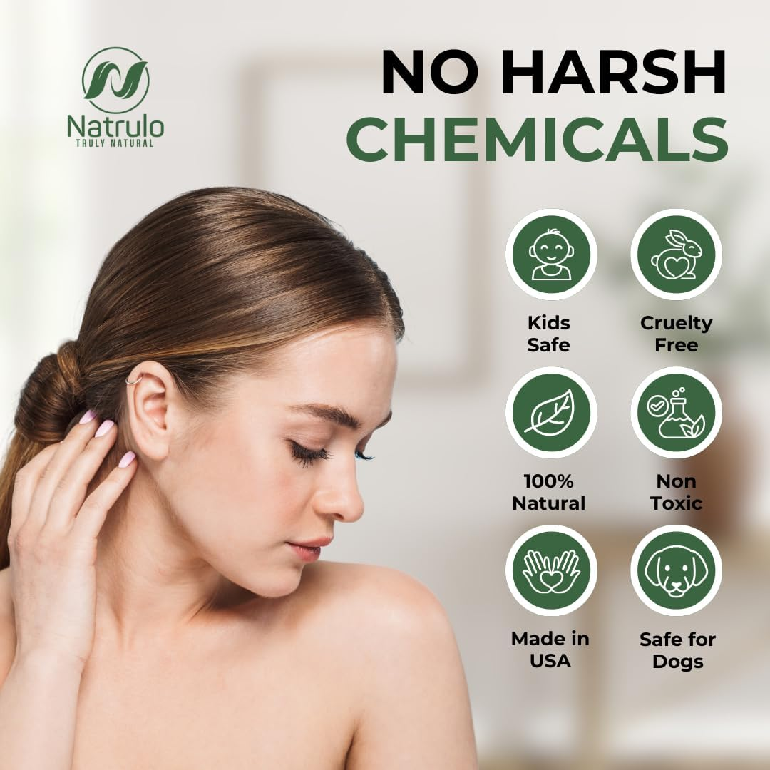 Natrulo Organic Ear Oil for Ear Infections Natural Eardrops for Infection Prevention, Swimmer's Ear & Wax Removal Adults, Baby, Children, Pets Earache Remedy with Mullein, Garlic, Calendula, Made in USA.