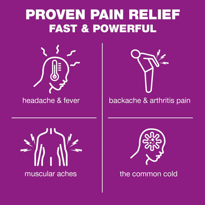 Health A2Z Tension Headache Relief | 50 Caplets | Acetaminophen 500mg | Caffeine 65mg | Pain Reliever Aid | Aspirin Free