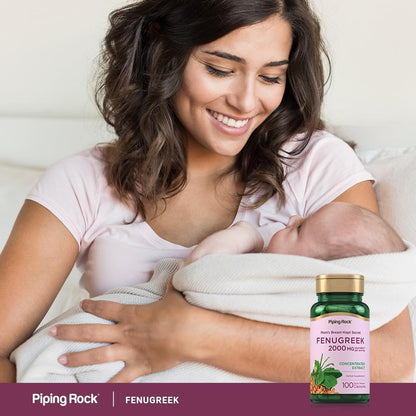Piping Rock Fenugreek Capsules | 2000mg | 100 Pills