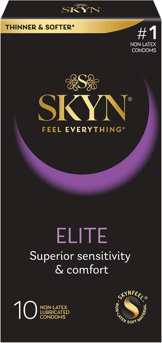 SKYN Elite, 10 Count, Ultra-Thin, Lubricated Latex-Free Condoms