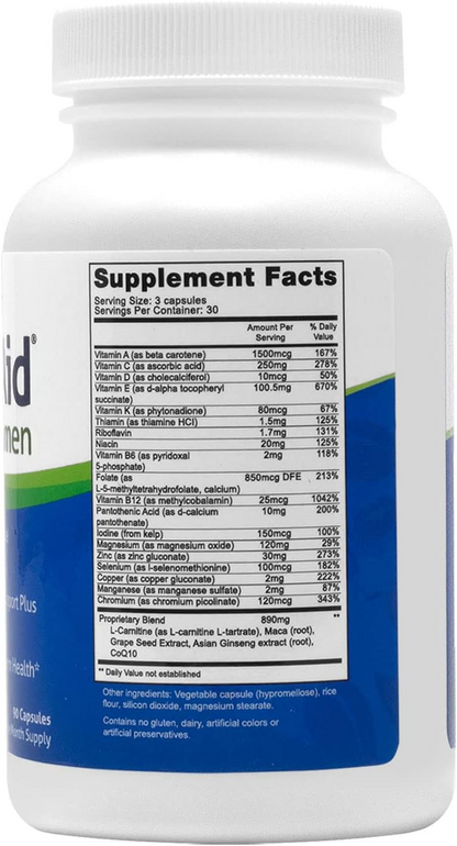 Fairhaven Health FertilAid for Men Prenatal Male Fertility Supplement - Count and Motility Support Pre-Conception for Him - 90 Capsules