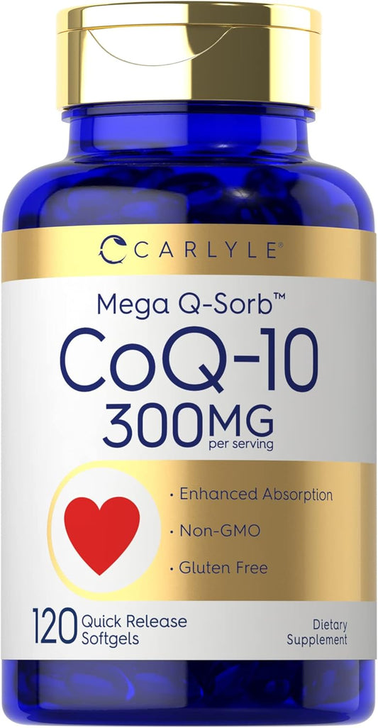 Carlyle CoQ10 300mg with Black Pepper Extract | 120 Softgels