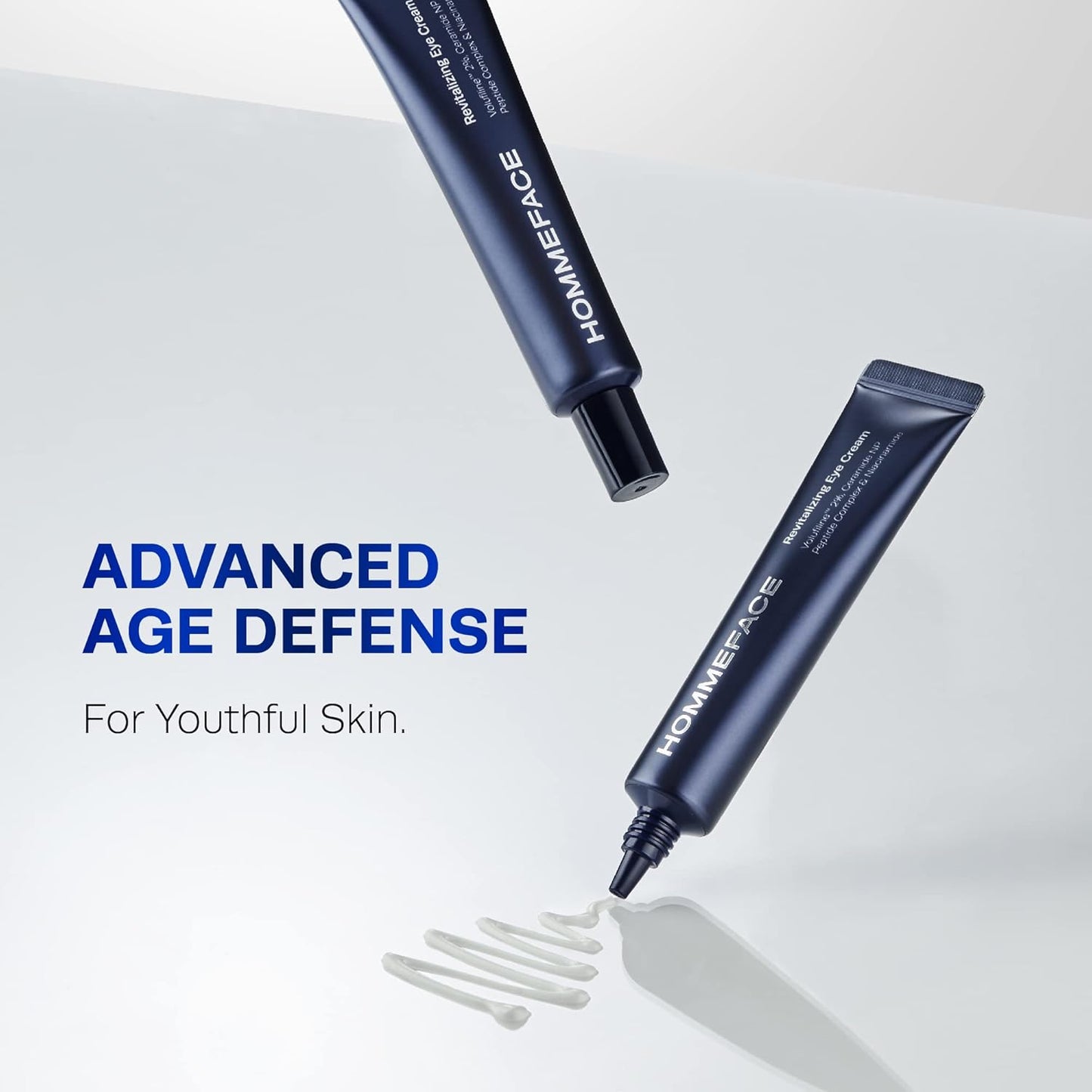 HommeFace Anti-Aging Revitalizing Eye Cream for Men with Volufiline 2%, Ceramide & Collagen, 1.05 oz