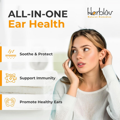 Organic Ear Oil for Ear Infections - Natural Eardrops for Infection Prevention, Swimmer's Ear & Wax Removal - Kids, Adults, Baby, Dog Earache Remedy - with Mullein, Garlic, Calendula, Made in USA