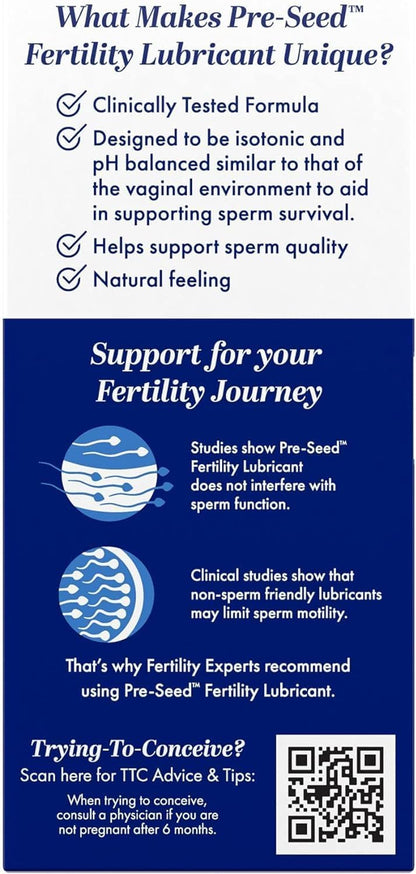 Pre-Seed Fertility Lubricant, For Use by Couples Trying to Conceive