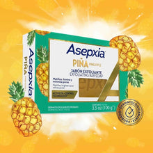 Asepxia Bar Soap, Non-Abrasive Exfoliating Facial Cleanser with Natural Pineapple Enzyme & Agave Extract, Pore Purifying & Brightening Face Wash for Oily Skin, 4 oz. Asepxia