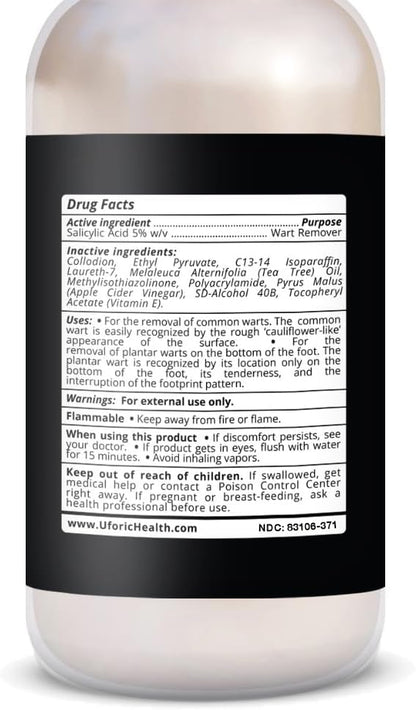 Uforic Health Wart Remover - Maximum Strength Genital Wart Treatment & Plantar Wart Removal - for Men & Women (1-Pack)
